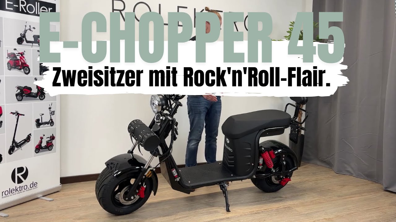 Rolektro E-Chopper 45 E-Scooter E-Roller - Alle Infos rund um den coolen Zweisitzer im Chopper-Look