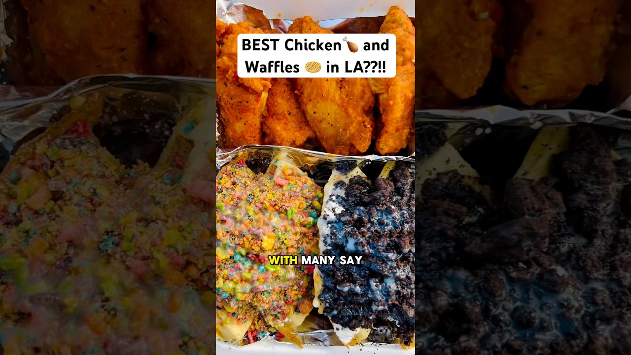BEST New Chicken & Waffles in LA?!📍Smackin Munchiez in Torrance #chicken #waffles #foodie #foodvlog