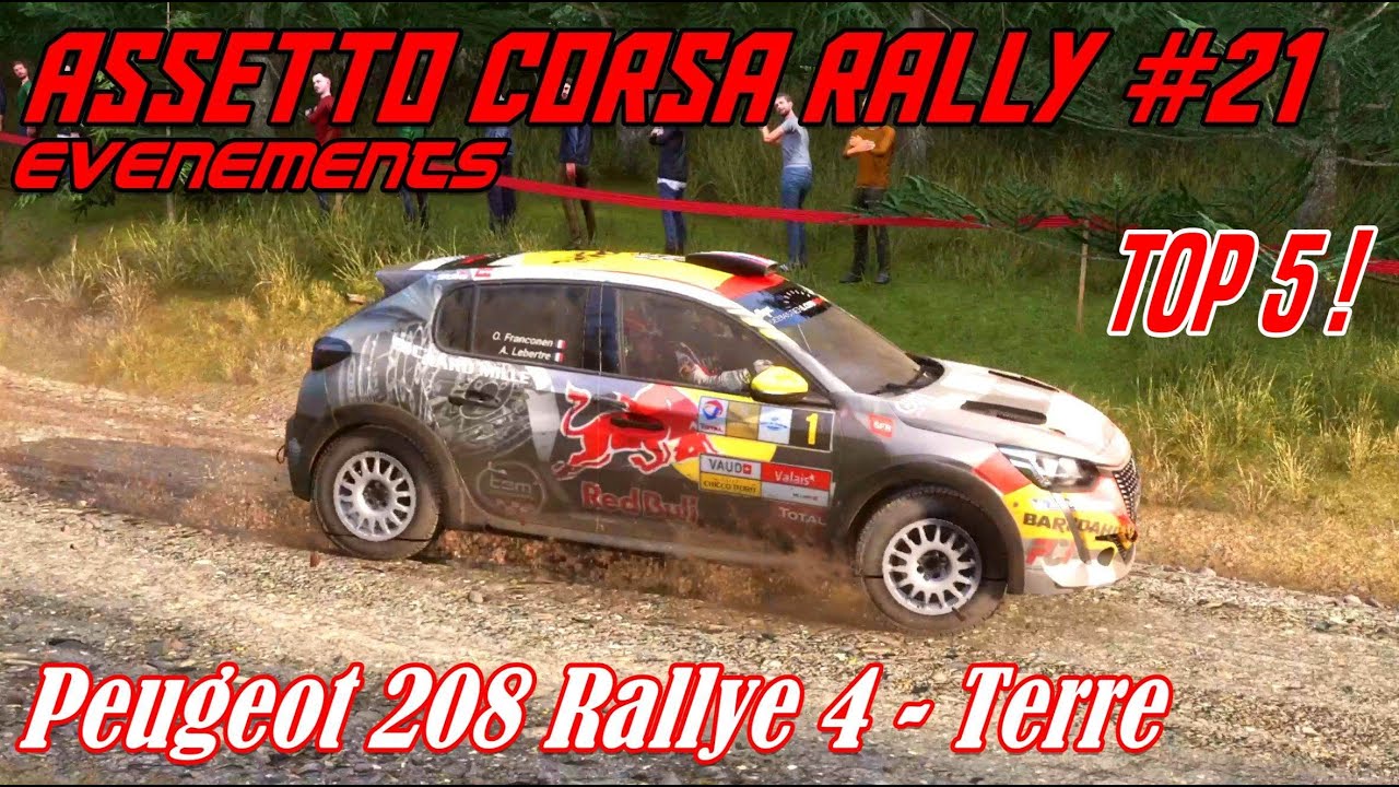 Assetto Corsa Rally #21# Evénements # Peugeot 208 Rally 4 - Terre ( top 5 ! )