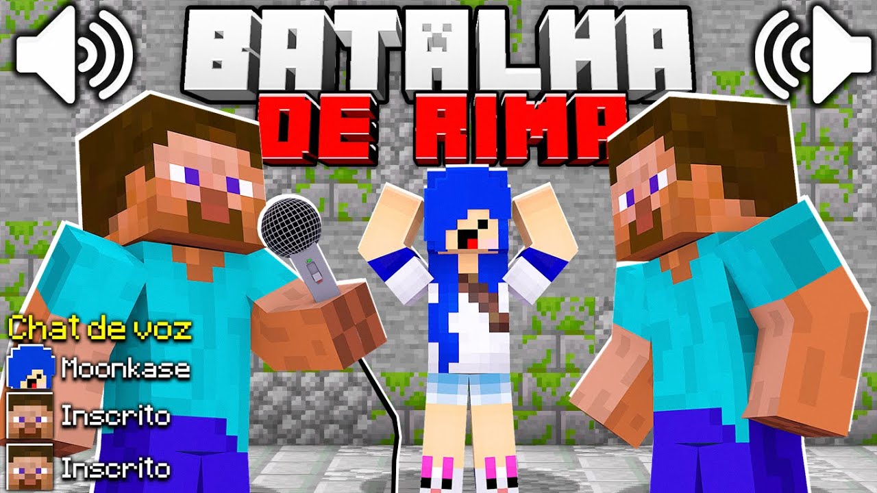 eu fiz uma batalha de Rap com inscritos no Minecraft...