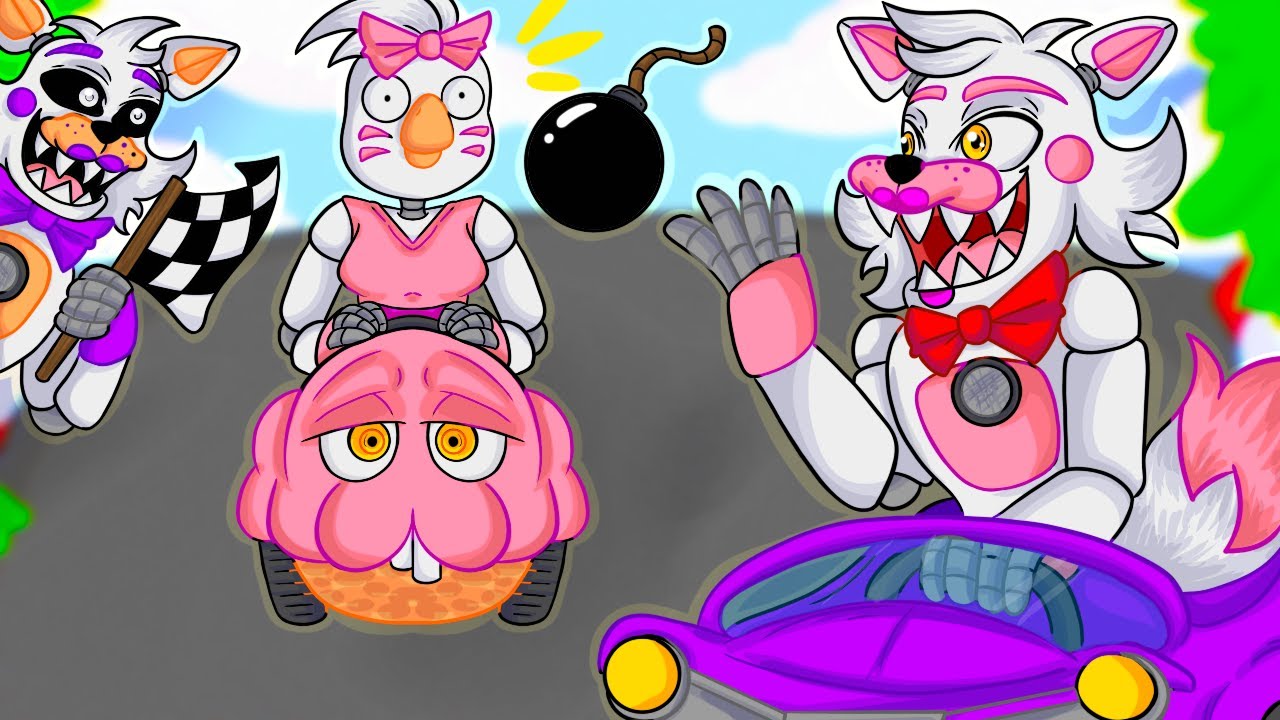 Glamrock Chica VS Funtime Foxy In FIVE LAPS AT FREDDY'S Demo