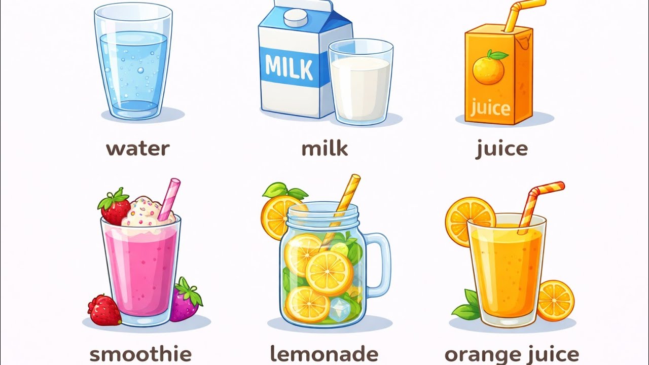 Healthy Drinks for Kids | Water, Milk, Juice & More! 🍊🥛