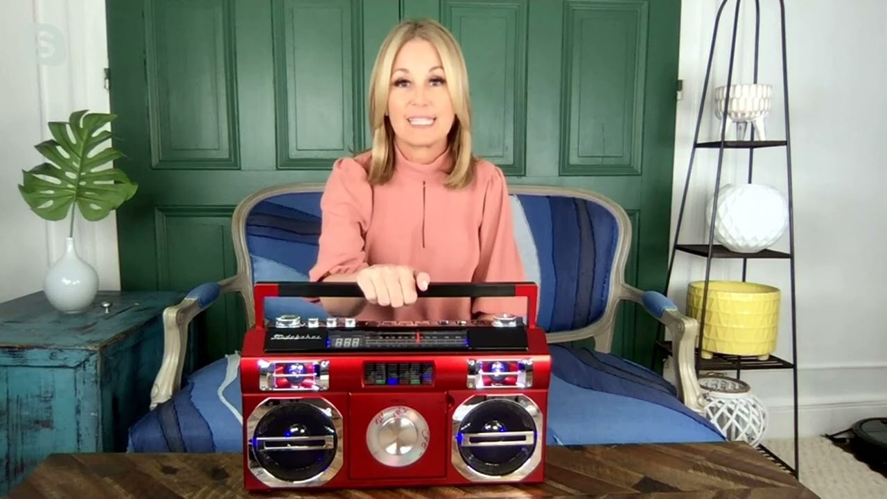 Studebaker Retro Bluetooth Boombox with CD Player and Radio on QVC