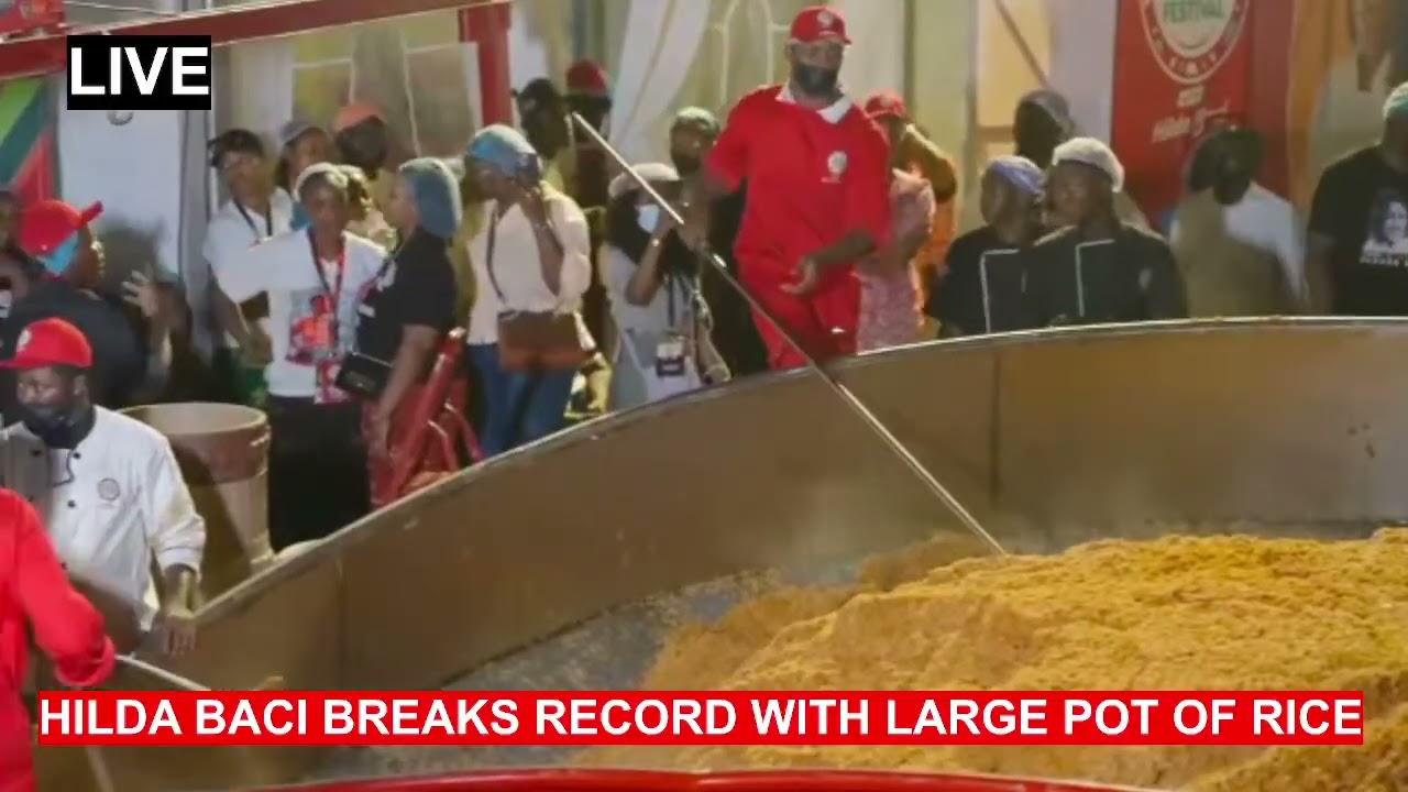 Gino World Jollof Festival: People Enjoy Hilda Baci's Rice