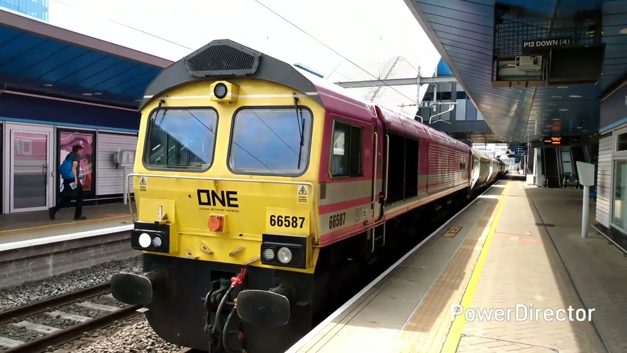 Diesel Locomotives on a sunny day at Reading Station 