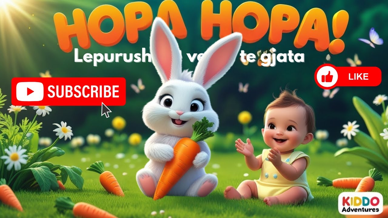 Lepurush me Vesh&euml; t&euml; Gjat&euml; Ha Karrot&euml;, Ha Sallat&euml; 🐰 | K&euml;ng&euml; p&euml;r F&euml;mij&euml; | Kiddo Adventures