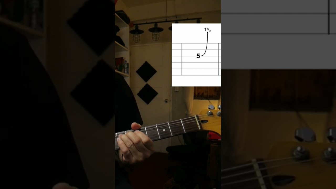 How to bend Guitar lesson - One and a half bend 1-1/2 bend #guitar
