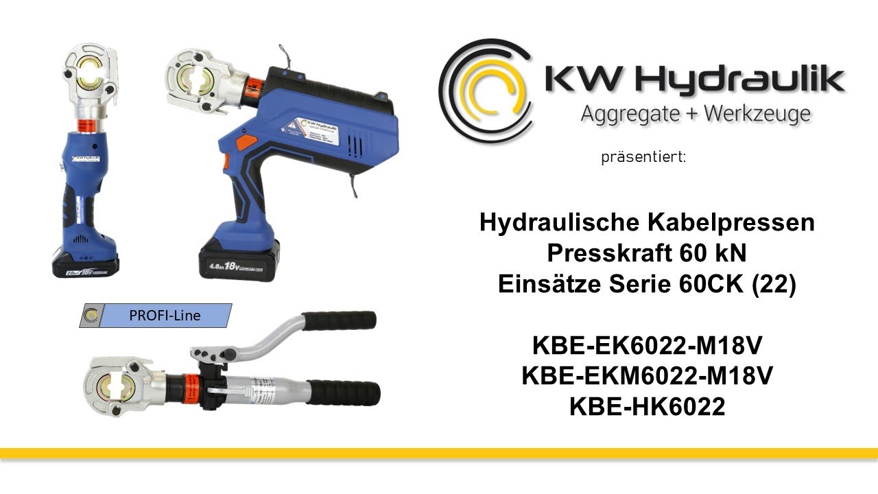 KBE EK6022 BKE EKM6022 BKE HK6022 60kN Presswerkzeuge PROFI LINE by KW Hydraulik GmbH