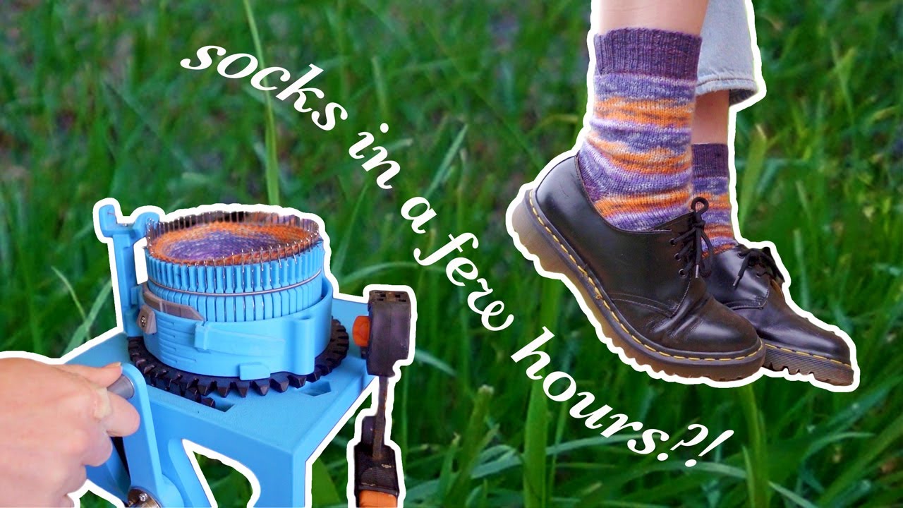 I tried machine-knitting socks for the first time