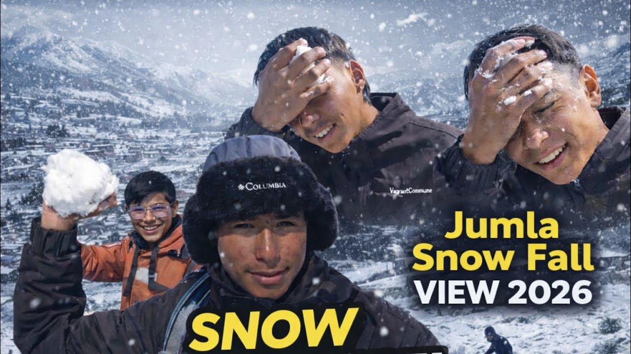  2026 First Snow Fall Jumla And Other Place This View Is Very Coolजुम्ला मा एक वर्ष पछि हिउँ पर्दा/😎