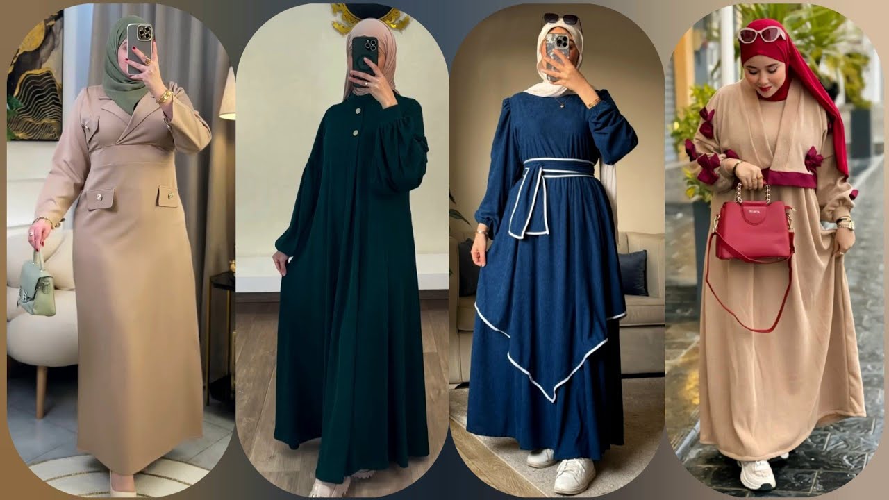 أجمل واشيك موديلات فساتين شتاء وربيع 2025 للمحجبات💙✨دريسات العيد للبنات 2025🌧Winter 2025 dresses💙