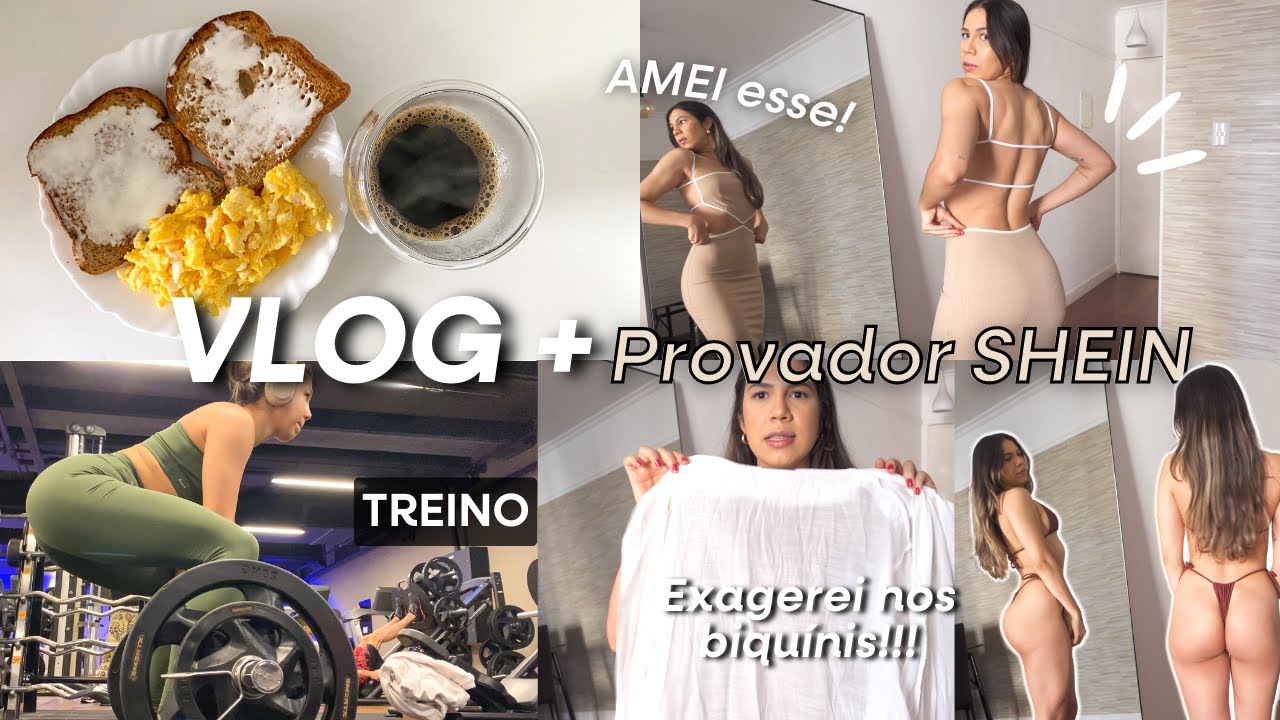 Experimentei as roupas da viagem, TREINO de pernas, refeições pré e pós treino | Verão SHEIN Haul