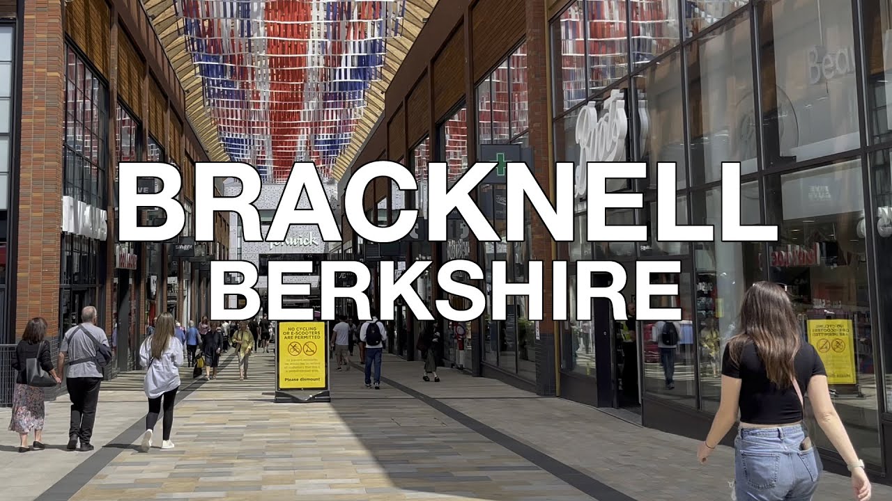 Bracknell Town Centre Street View, Berkshire, UK, England 🇬🇧, 4K HDR
