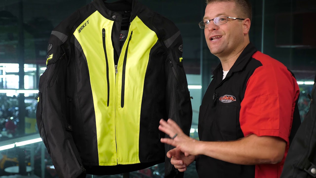 Joe Rocket Atomic 5.0 Textile Waterproof Men's Motorcycle Jacket with Protection