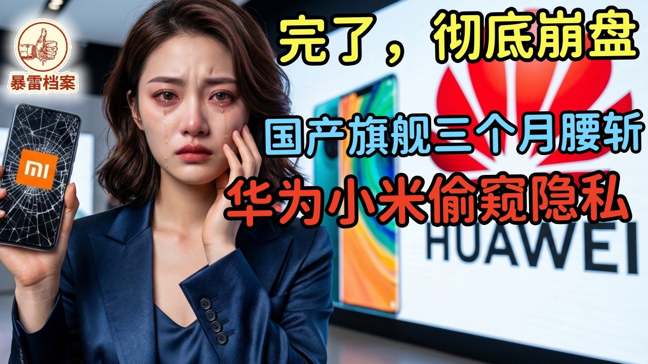 中国手机彻底崩了！国产旗舰华为小米一年保值率仅30%！苹果笑哭，安卓手机正在偷窥你！德国报告实锤。