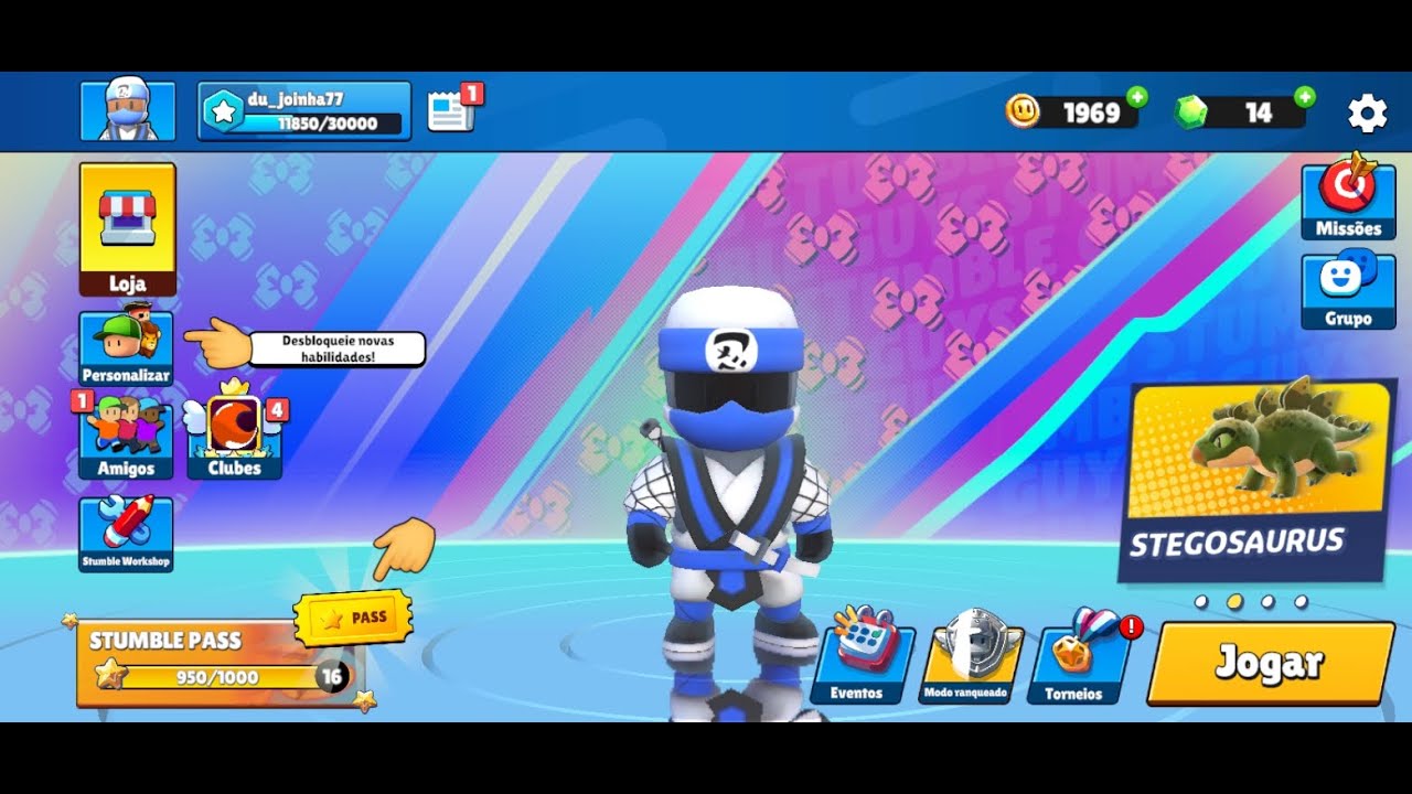 Jogando torneio no stumble Guys 😁