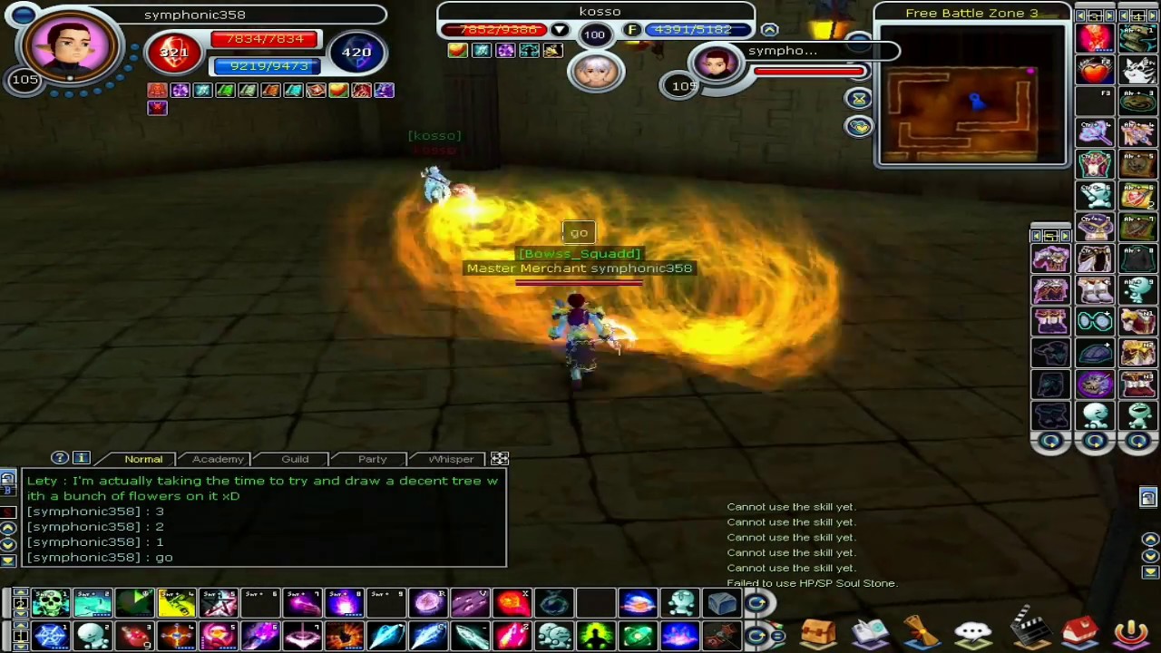 Fiesta Online symphonic358 wizard pvp video :O
