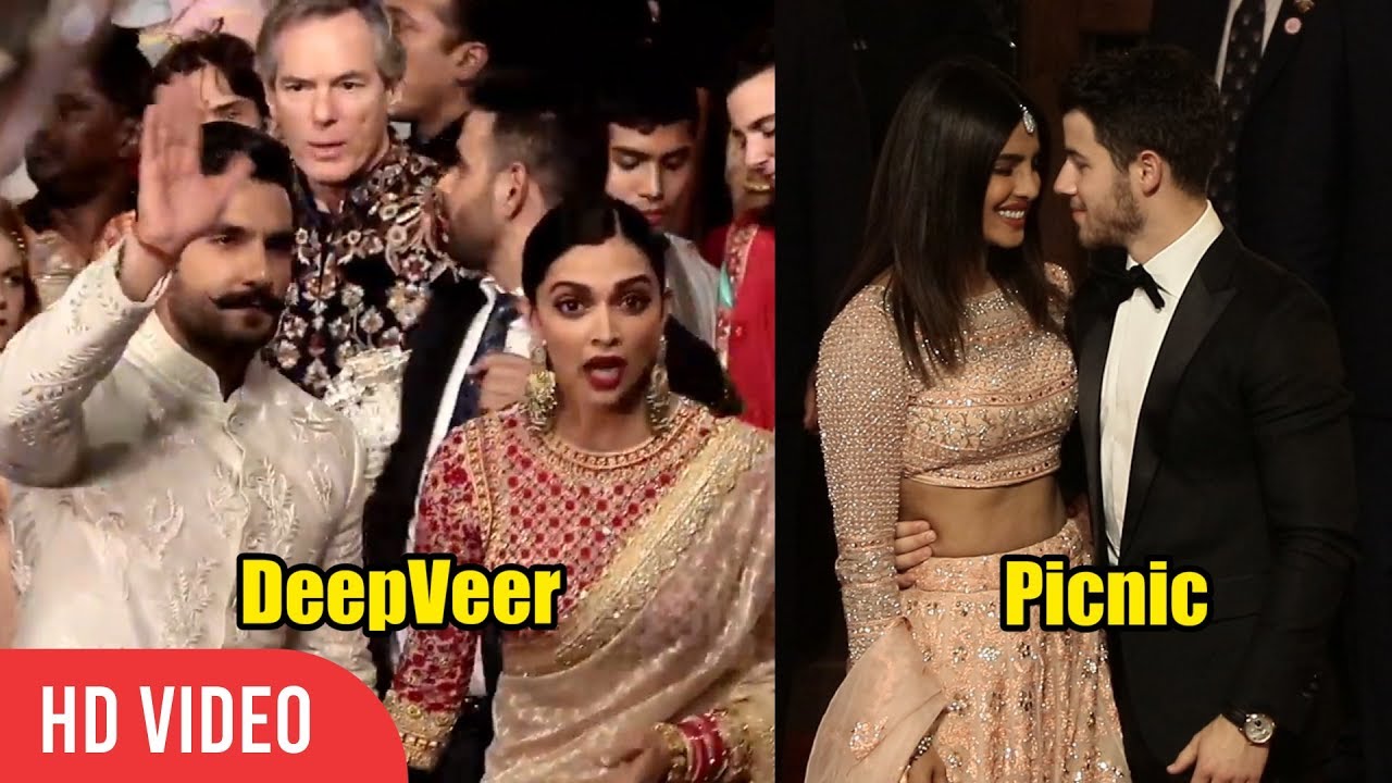 Newly Wed Couple Deepika-Ranveer and Priyanka-Nick arrives at Isha Ambani Wedding