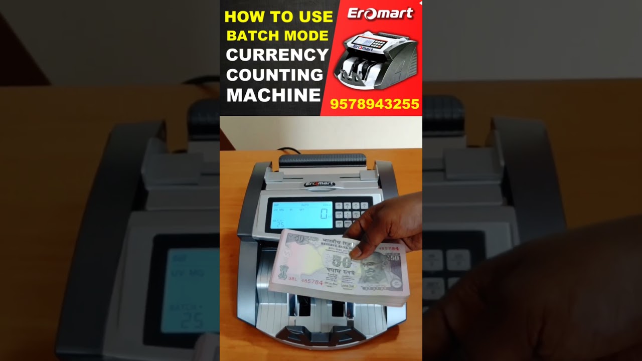 How to Use Batch Mode Of Cash Counting Machine #batch #cash #counting  #trendingshort #shorts #tamil