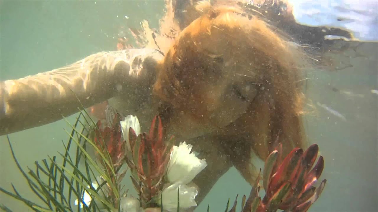 underwater dance with flowers