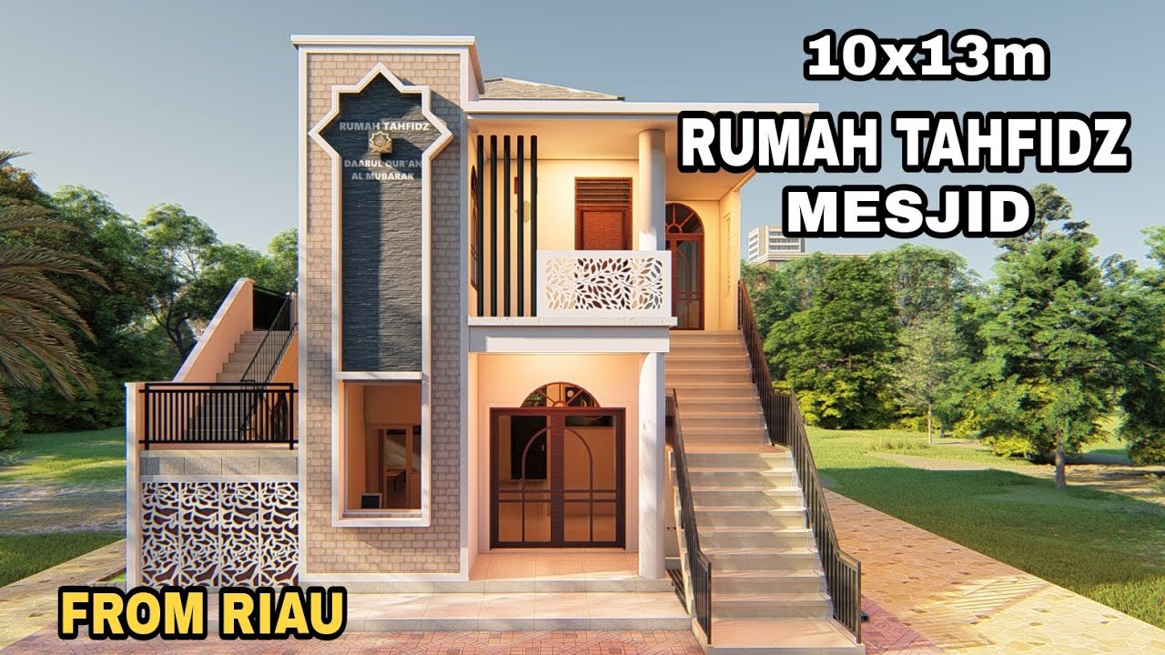 Desain rumah 10x13m//rumah tahfidz dan mesjid