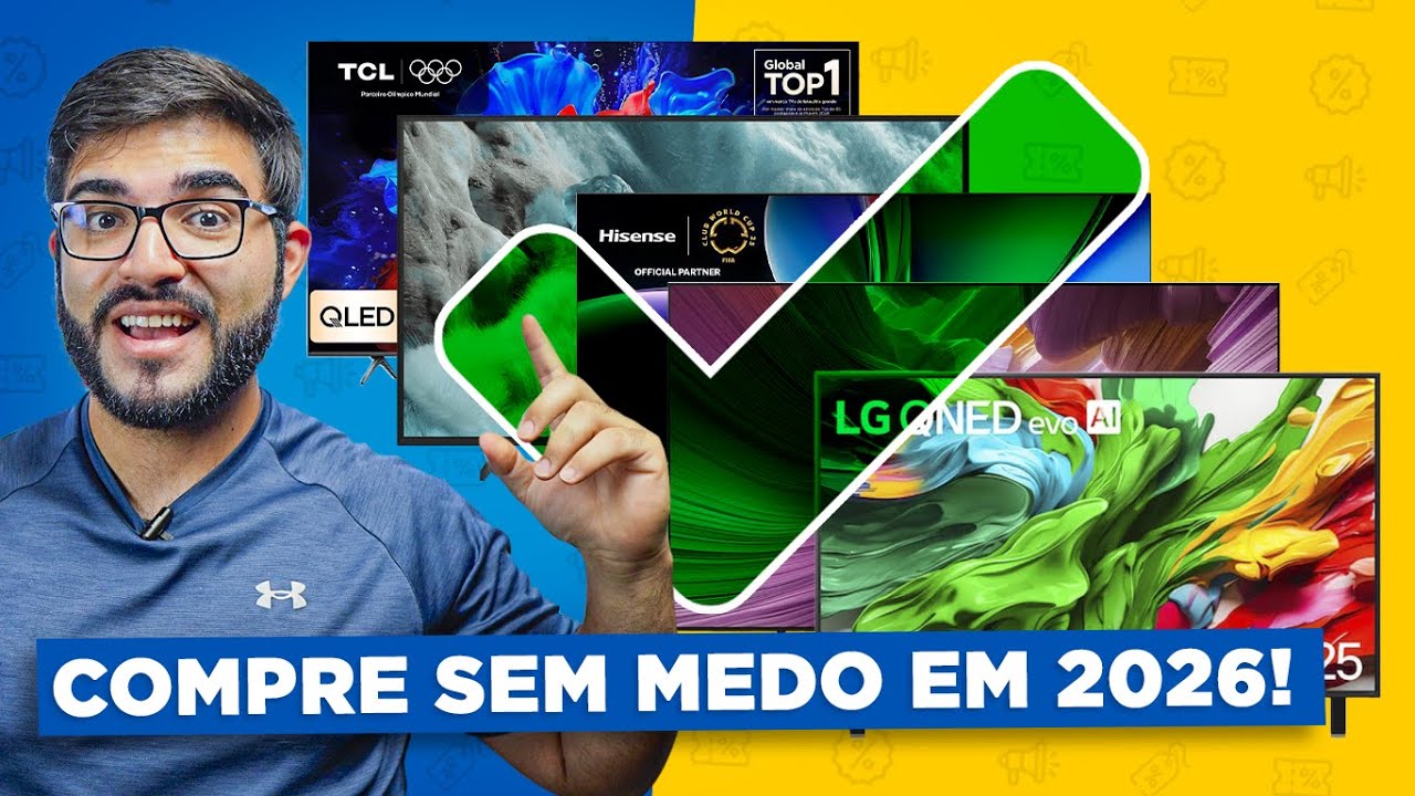 TOP 5 Smart Tvs que vão BAIXAR MUITO para comprar em 2026! (MELHORES MODELOS)