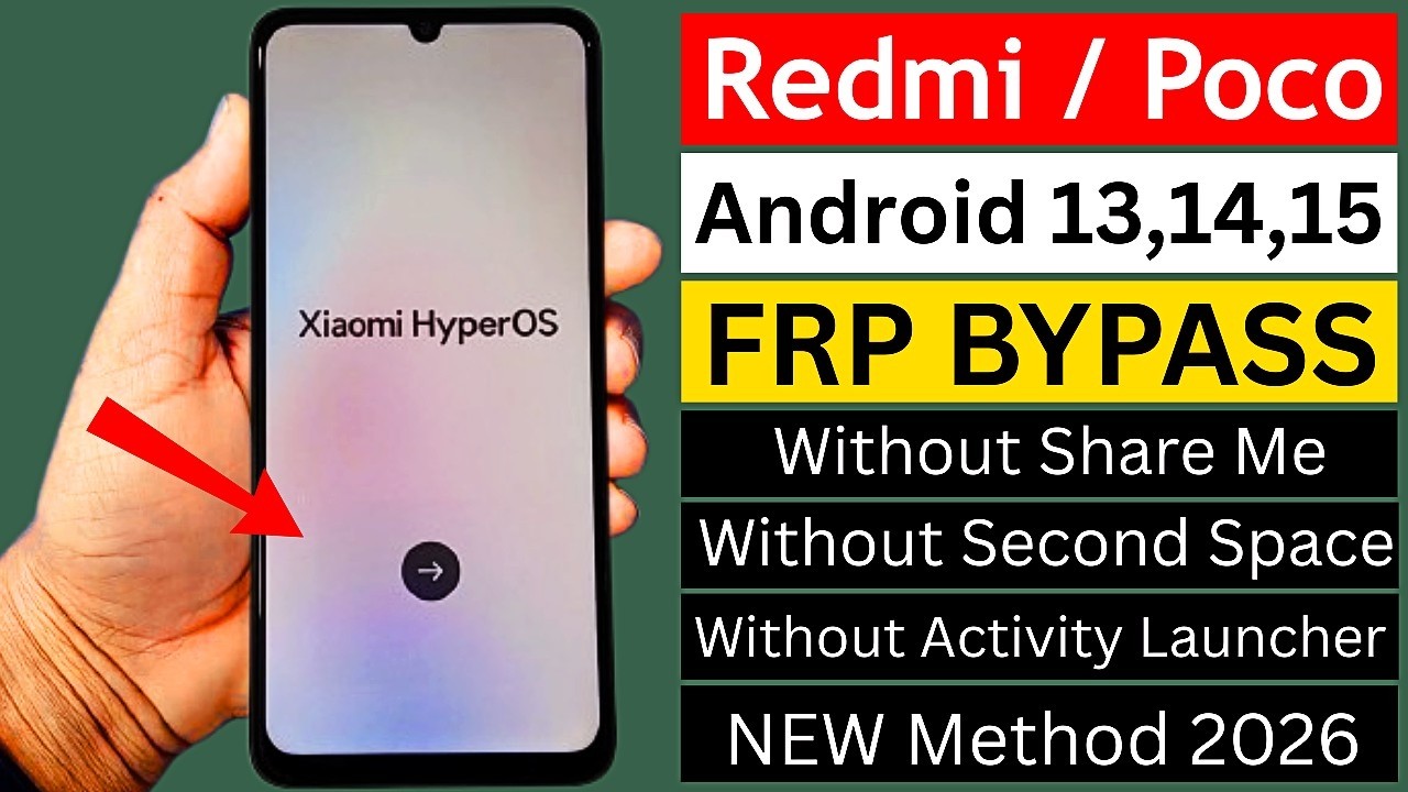 Redmi/Poco Frp Bypass 2026 | Android 13,14,15 | Xiaomi Frp Unlock 2026 | Google Account Lock Remove