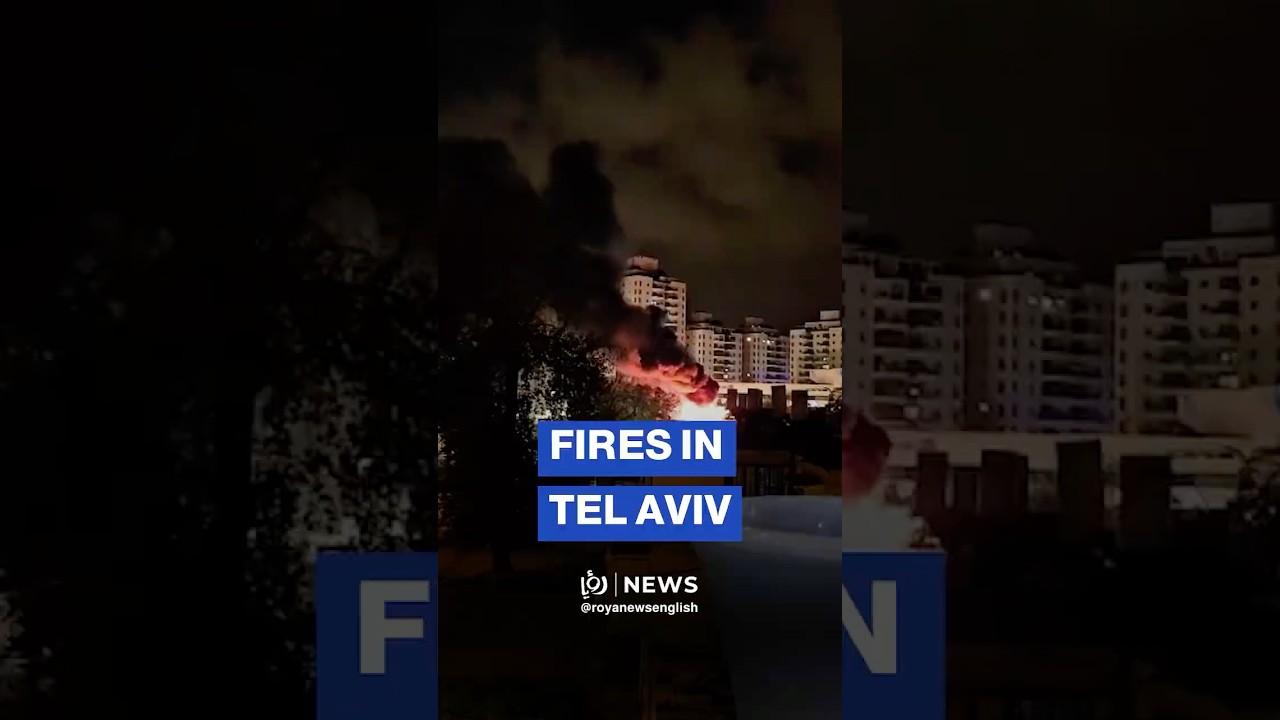 Widespread fires erupt across Tel Aviv following Iranian missile attacks