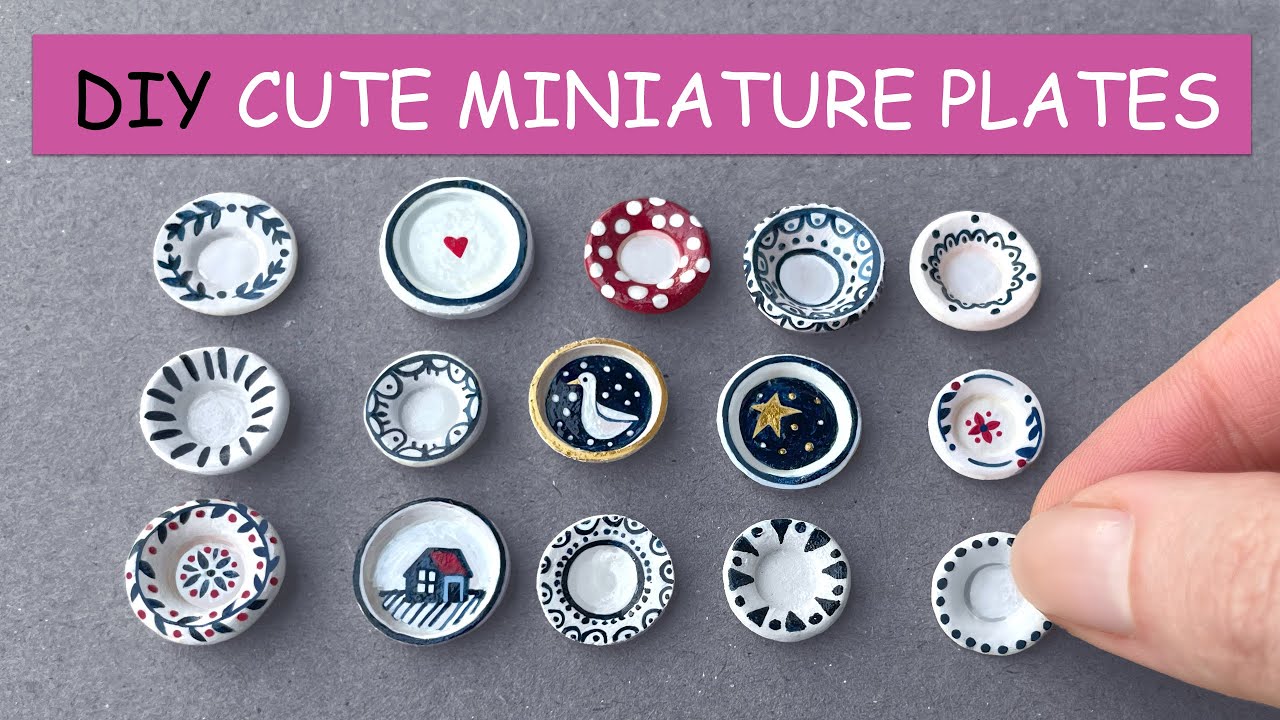 Tutorial: DIY Miniature Plates Without Molds | Using Polymer Clay and Air-Dry Clay