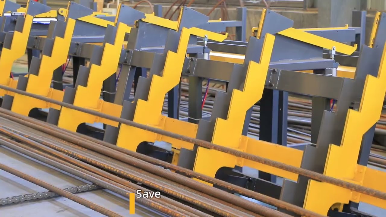 Automatic rebar feeding and shear line
