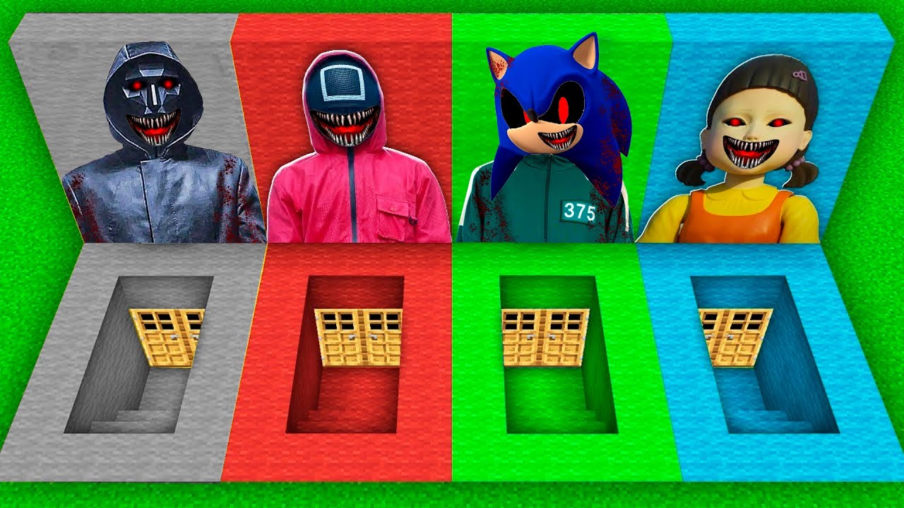 Ne CHOISISSEZ pas le mauvais TROU SQUID GAME sur Minecraft ! ( Boss , Agent , Sonic , Poupée )