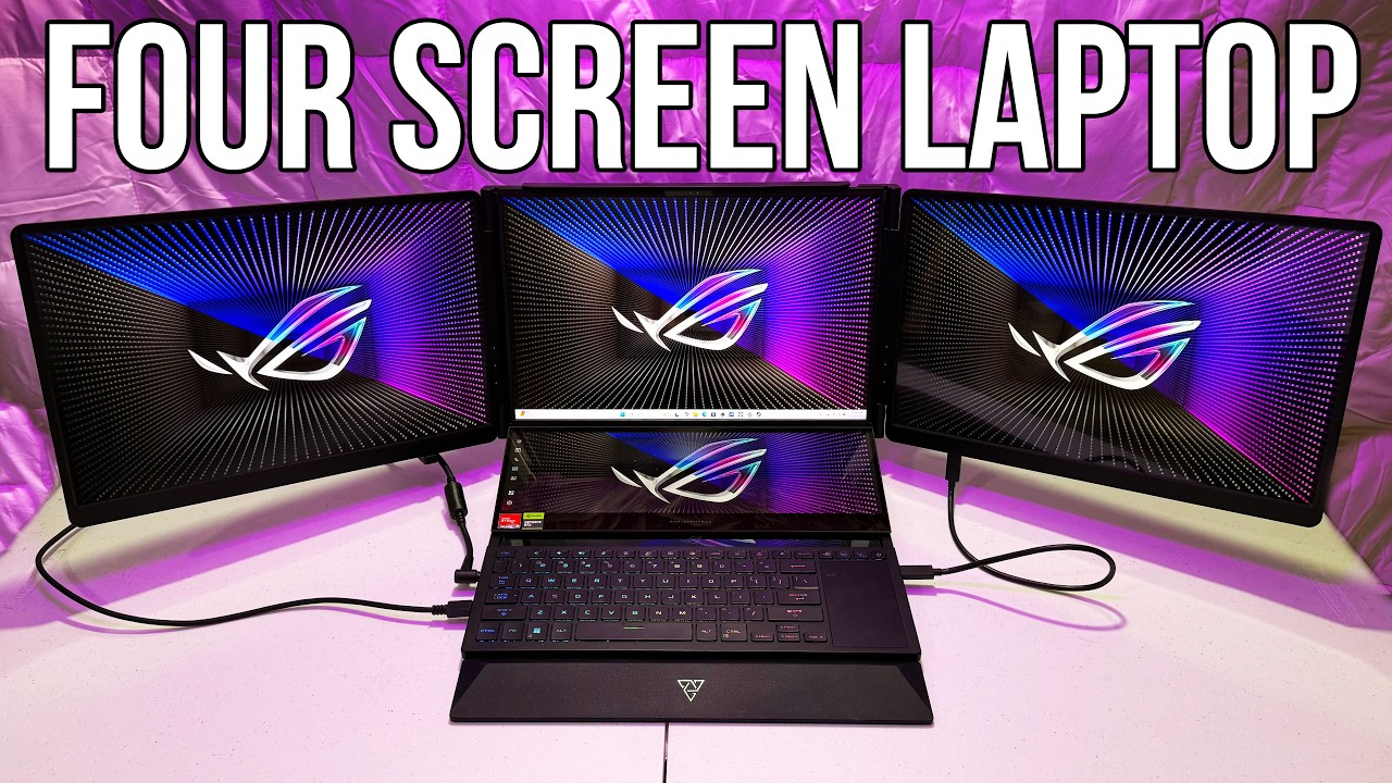 The Four Screen Laptop! Zephyrus Duo 16 + Monduo 16 Pro Delivers 62 Inches of Screen To Go