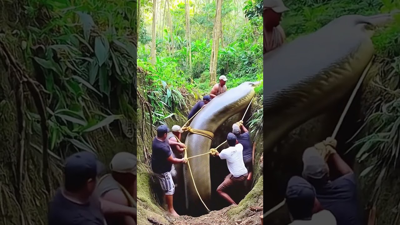 &eacute; impressionante a for&ccedil;a de uma sucuri gigante #viral #amazonia #cobra #sucuri #anaconda