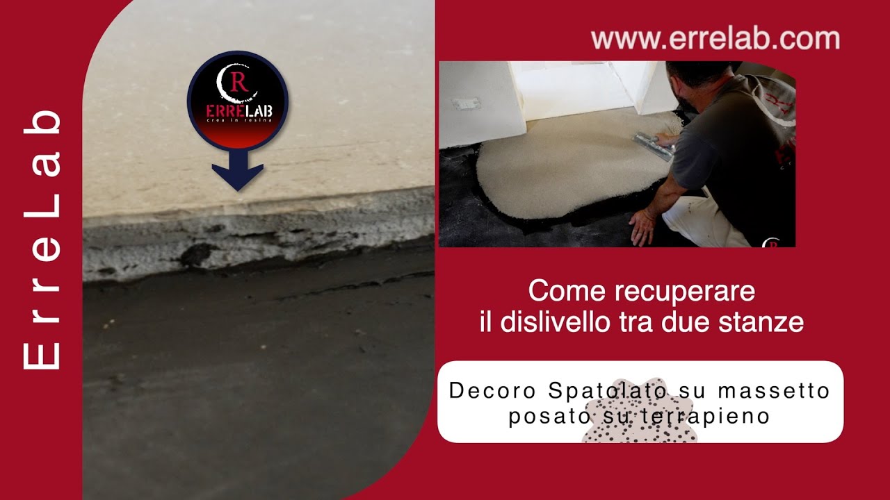 Dislivello pavimento fra due stanze: soluzioni con la resina. Video tutorial