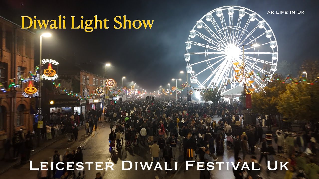 Leicester belgrave light show | Diwali fireworks with family | new year 2025