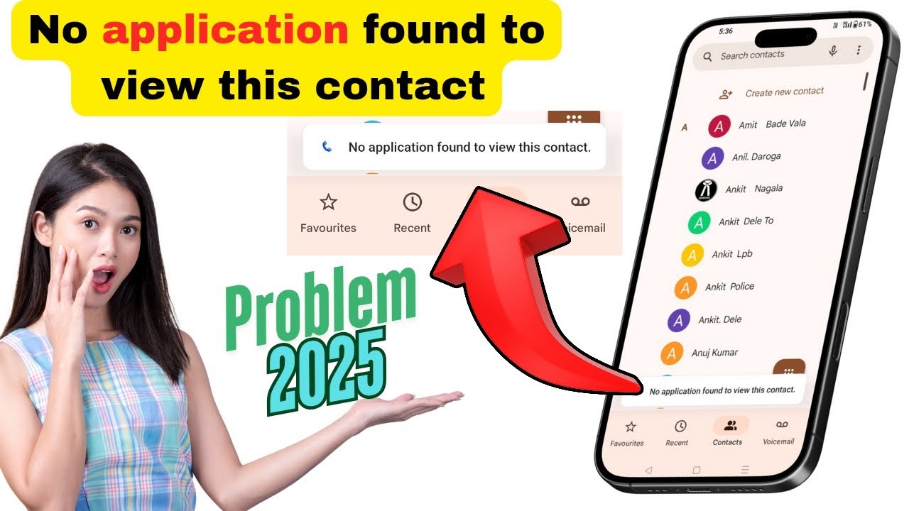 No application found to view this contact | No application found to view this contact kaise hataye