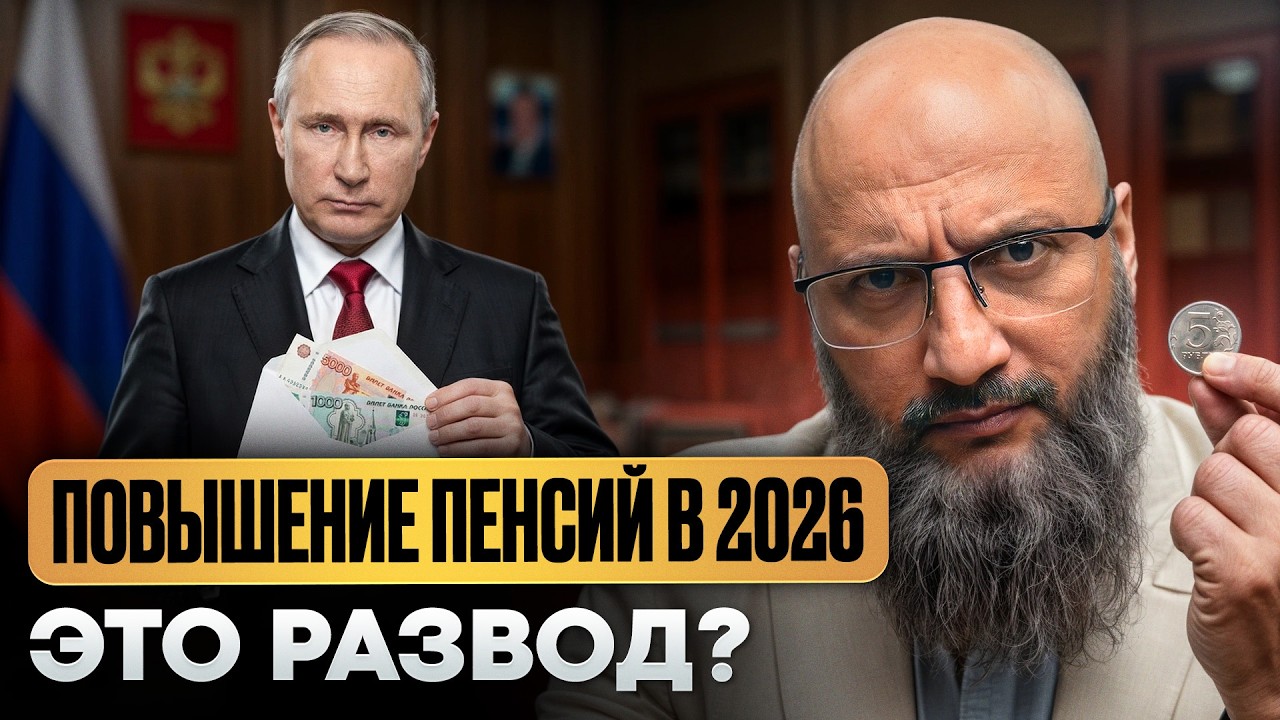 РЕКОРДНАЯ индексация пенсий для ВСЕХ россиян?! / Как изменятся пенсии в 2026?
