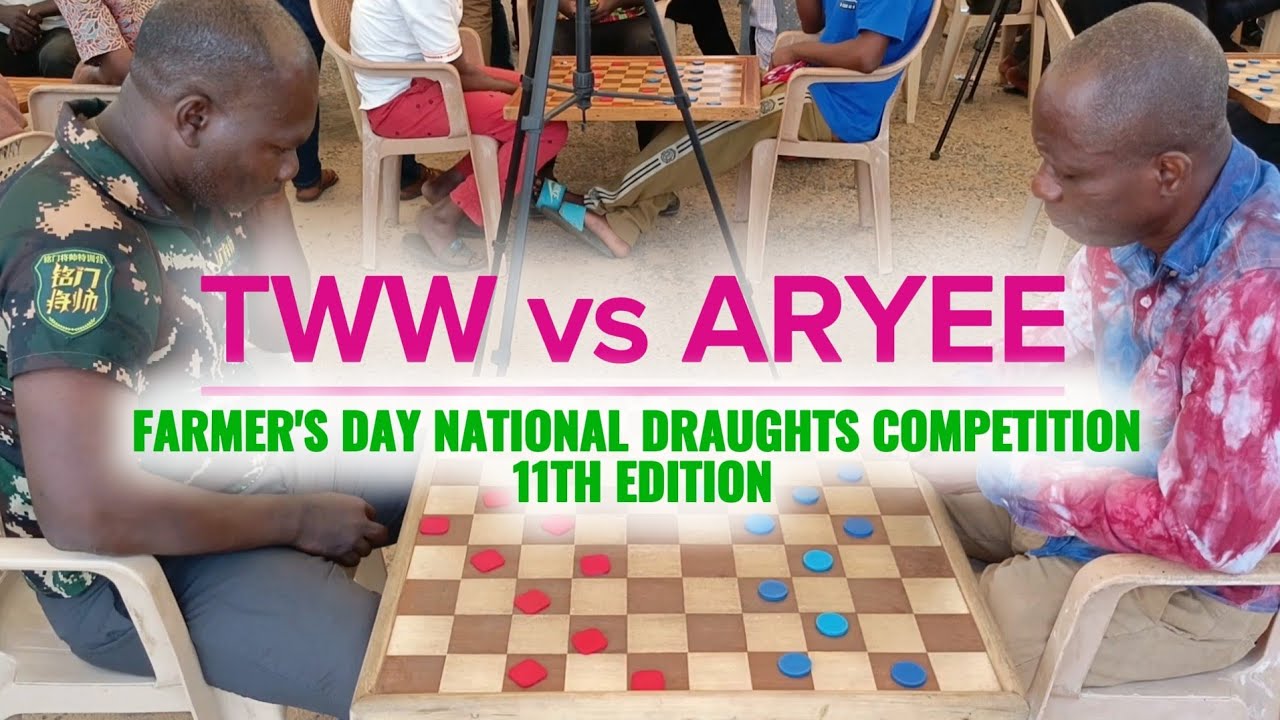 Nii Aryee vs The Whole world. Farmer's Day National Draughts Competition. 11th Edition. First Round