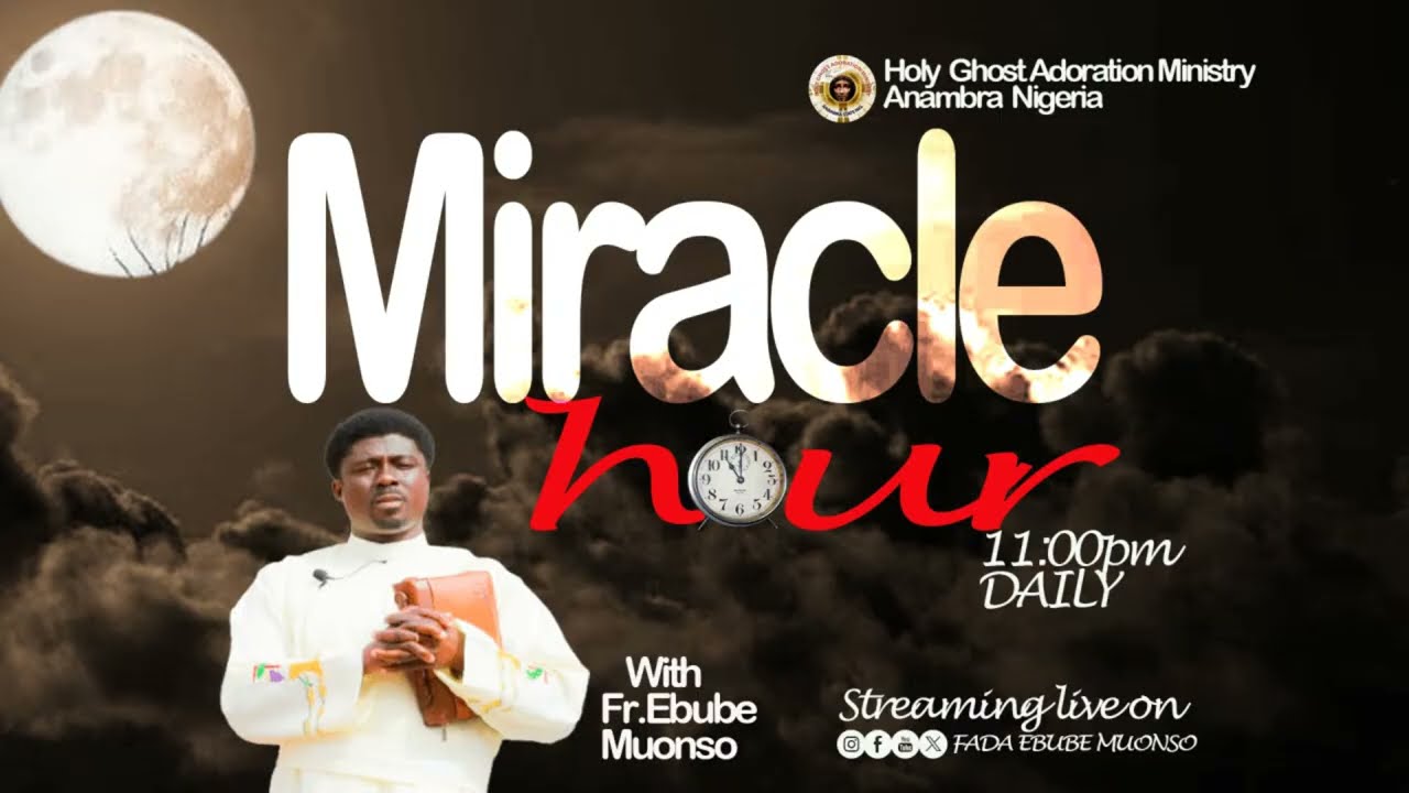 HOUR OF MIRACLE - MASS OF BREAKTHROUGH (DAY 2) 5DAYS FIRE PRAYER FOR SUPERNATURAL ENLARGEMENT