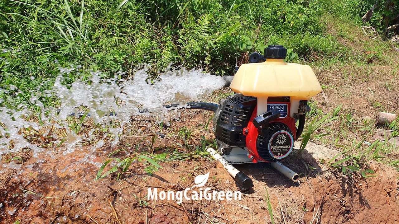 Test thử Máy bơm nước Kawasaki TF22 -  Nhật bãi cực đẹp zin nguyên bản, siêu mạnh áp lực lớn