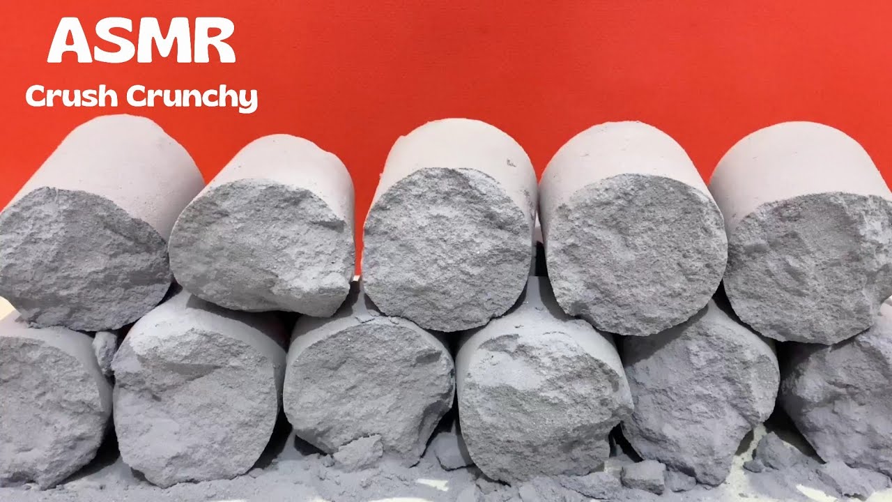 ASMR Baking Soda Grey Pieces Of Concrete Crumble #AsmrCrushCrunchy