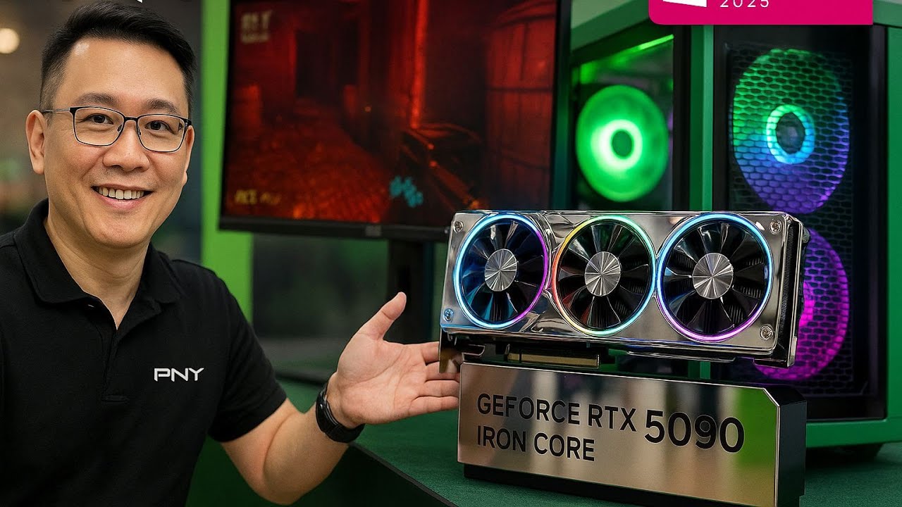 PNY Iron Core RTX 5090 & CS3250 Gen5 SSD at Computex 2025, Ada & Blackwell GPUs, 14 GB/s NVMe
