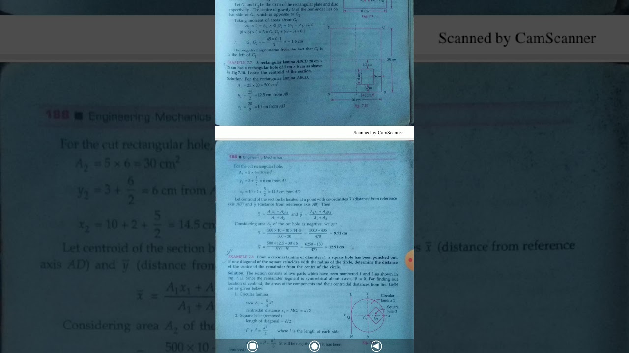 Centre of gravity numerical