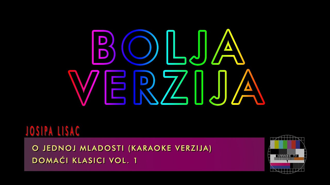 Josipa Lisac - O jednoj mladosti (Karaoke)