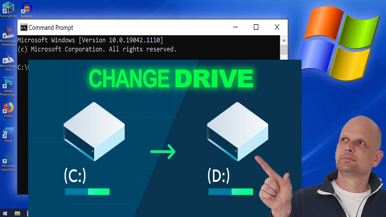 HOW TO CHANGE DRIVE IN CMD