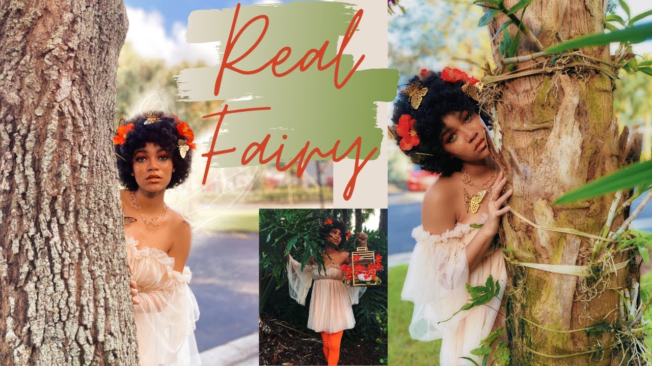 I became an Afro Fall Fairy + behind the scenes solo photoshoot | Munchi3lou