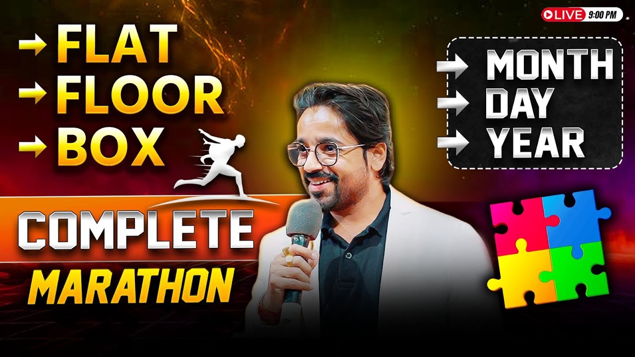 Flat, Floor, Box, Month, Day, Year, Puzzle Complete Marathon | RRB Clerk Pre 2025 | By Puneet Sir