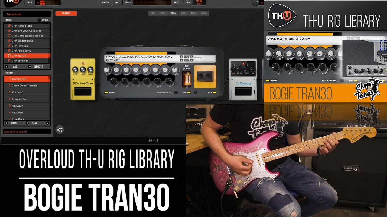 Overloud TH-U Rig Library | Bogie Tran30 | Playthrough Demo (Mesa Boogie Transatlantic TA-30)