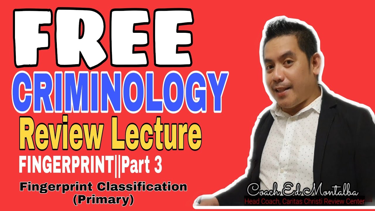 FREE CRIMINOLOGY TUTORIAL: Fingerprint Classification (Part 1)