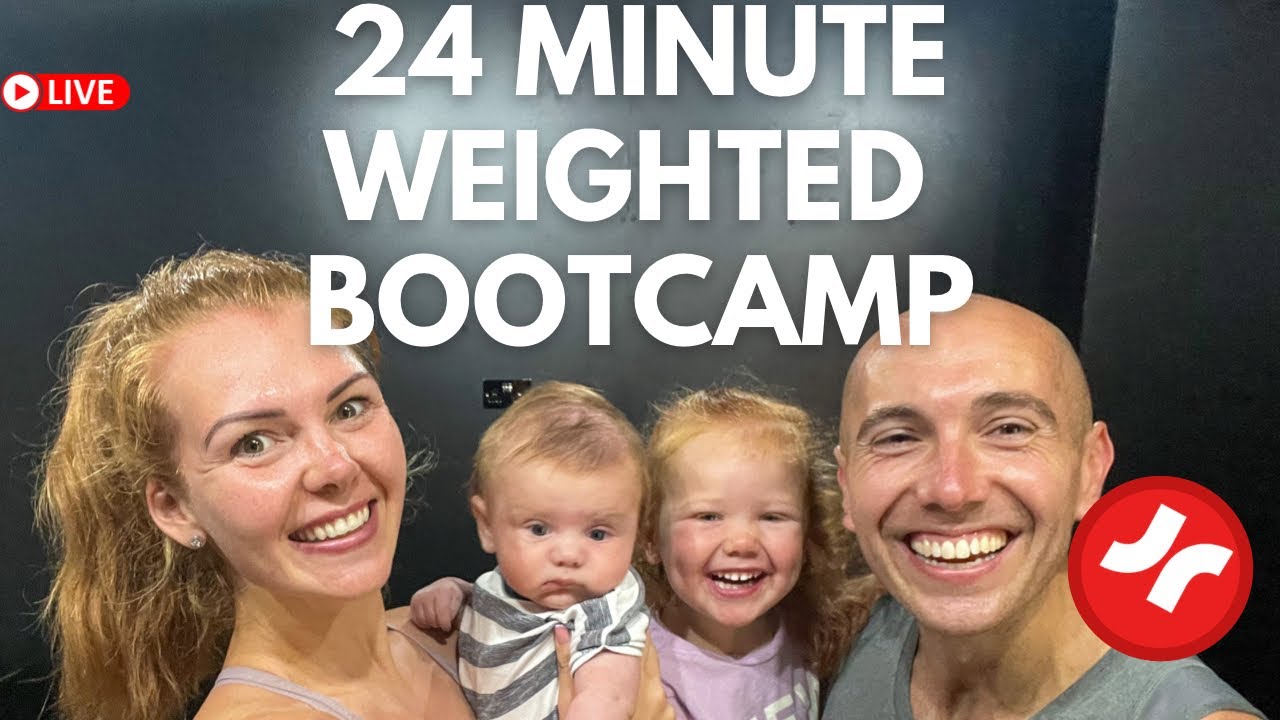 24 MINUTE WEIGHTED BOOTCAMP HIIT | HOME WORKOUT BODYBYJR TV | July 3